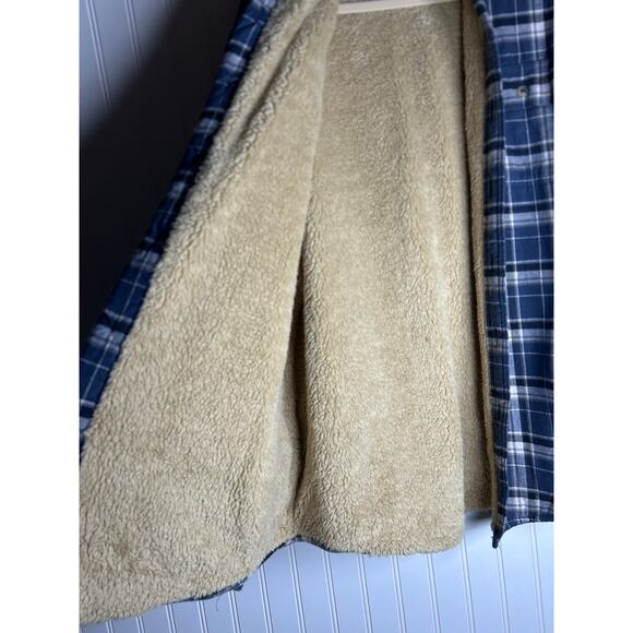 Wrangler MEN'S HEAVYWEIGHT SHERPA LINED PLAID SHIRT JACKET fall outdoor Sz L - Picture 2 of 9